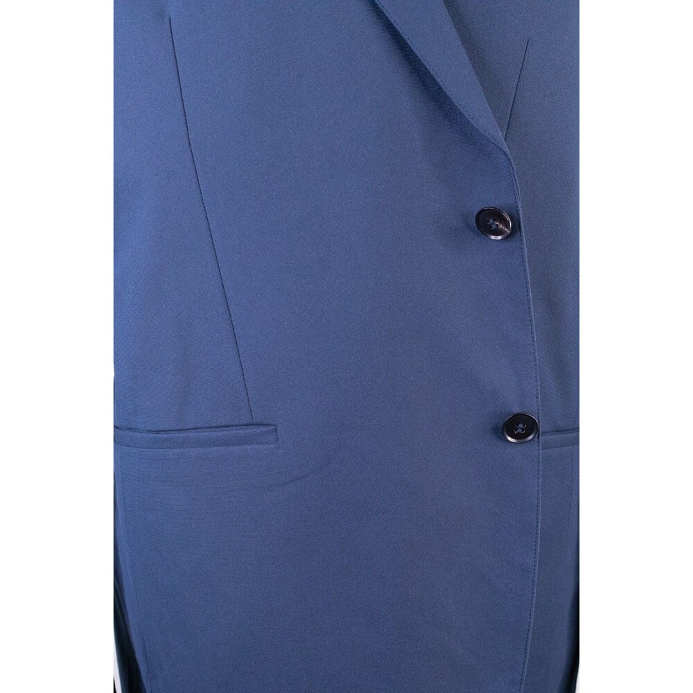 Sene Solid Blue Sport Blazer Unstructured Blazer … - image 3